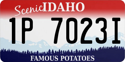 ID license plate 1P7023I