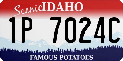 ID license plate 1P7024C