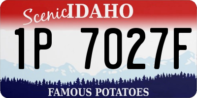 ID license plate 1P7027F
