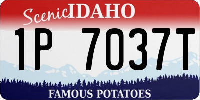 ID license plate 1P7037T