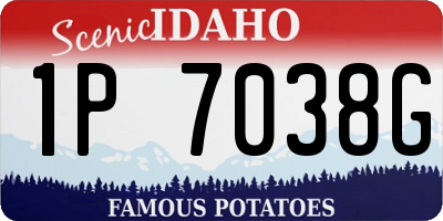ID license plate 1P7038G