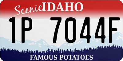 ID license plate 1P7044F