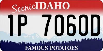 ID license plate 1P7060D