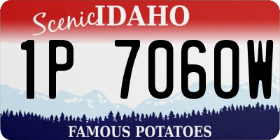 ID license plate 1P7060W