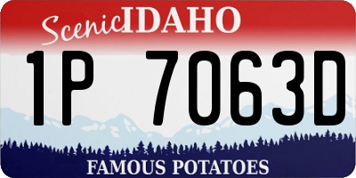ID license plate 1P7063D