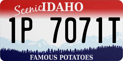 ID license plate 1P7071T