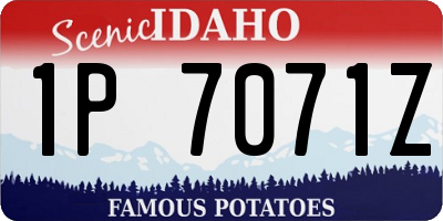 ID license plate 1P7071Z