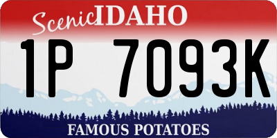 ID license plate 1P7093K