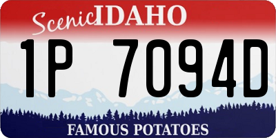 ID license plate 1P7094D