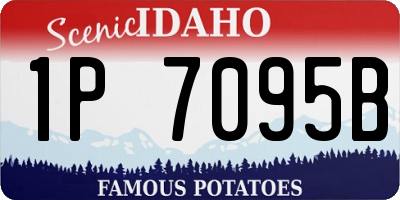 ID license plate 1P7095B