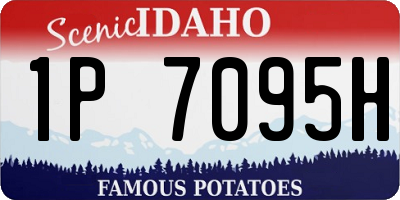 ID license plate 1P7095H