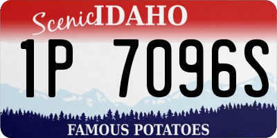 ID license plate 1P7096S