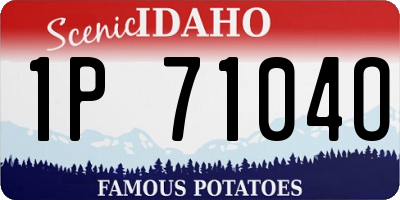 ID license plate 1P7104O
