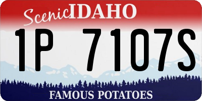 ID license plate 1P7107S