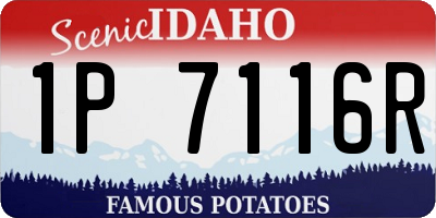 ID license plate 1P7116R