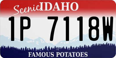 ID license plate 1P7118W