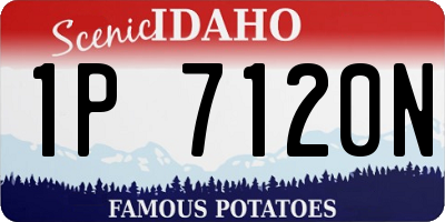 ID license plate 1P7120N