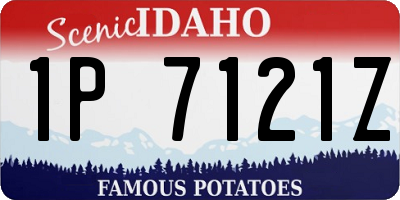ID license plate 1P7121Z
