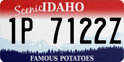 ID license plate 1P7122Z