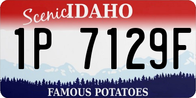 ID license plate 1P7129F