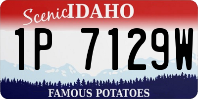 ID license plate 1P7129W