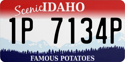 ID license plate 1P7134P