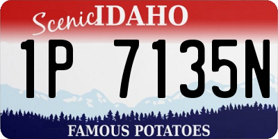 ID license plate 1P7135N