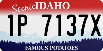 ID license plate 1P7137X