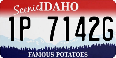 ID license plate 1P7142G