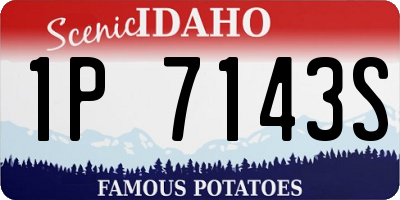 ID license plate 1P7143S