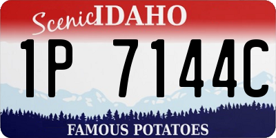 ID license plate 1P7144C