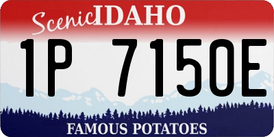 ID license plate 1P7150E