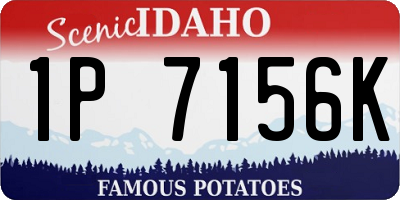 ID license plate 1P7156K