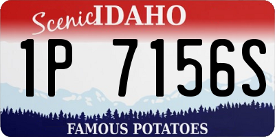 ID license plate 1P7156S