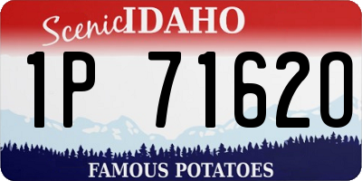 ID license plate 1P7162O