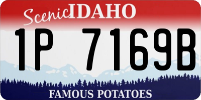 ID license plate 1P7169B