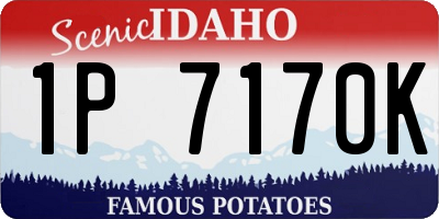 ID license plate 1P7170K