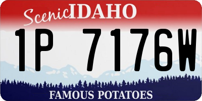 ID license plate 1P7176W