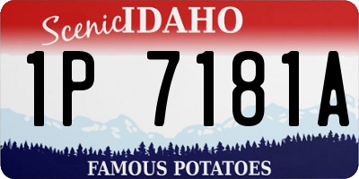 ID license plate 1P7181A
