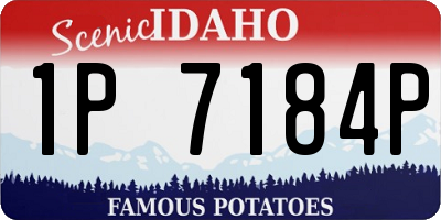 ID license plate 1P7184P