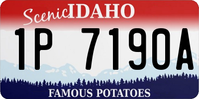 ID license plate 1P7190A