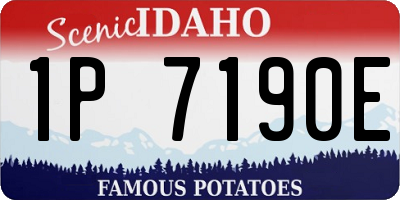 ID license plate 1P7190E