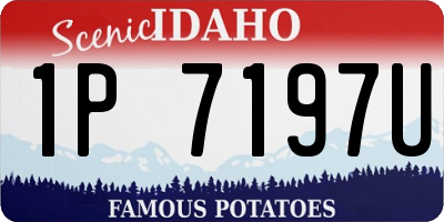 ID license plate 1P7197U