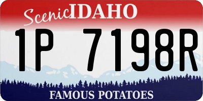 ID license plate 1P7198R