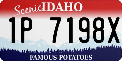 ID license plate 1P7198X