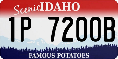 ID license plate 1P7200B