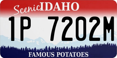 ID license plate 1P7202M