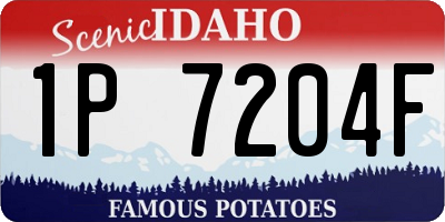 ID license plate 1P7204F
