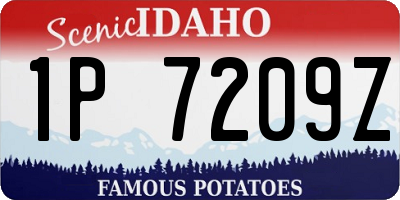 ID license plate 1P7209Z