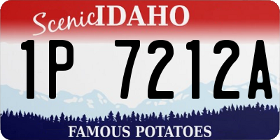 ID license plate 1P7212A